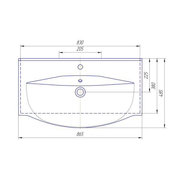 Раковина Bellezza Элвис 850 4640021060780